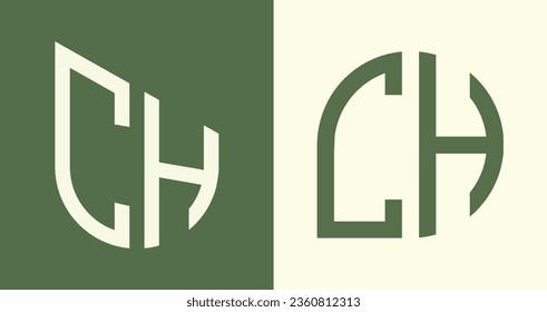 CH moderne Anfangsbuchstaben Logo Design Vektorbündel. Es ist geeignet, für welche Firma oder Marke diese anfänglich gegründet wird.
