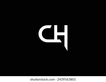 CH Monogram Letter  Logo Design vector template