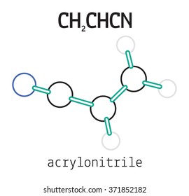 CH2CHCN Acrylonitrile Molecule