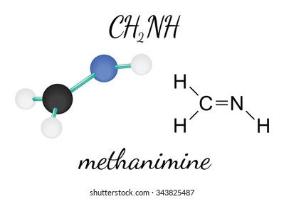 CH2NH methanimine 3d molecule isolated on white