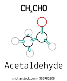 CH3CHO Acetaldehyde Molecule