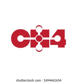 ch4 methane logo wordmark template