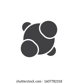 CH4 molecular structure vector icon. filled flat sign for mobile concept and web design. Methane gas chemical formula  glyph icon. Symbol, logo illustration. Vector graphics