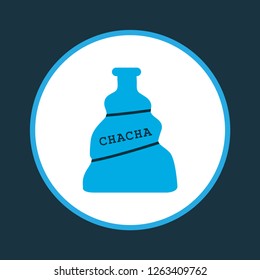 Chacha icon colored symbol. Premium quality isolated tequila element in trendy style.
