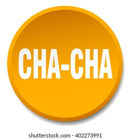 cha-cha orange round flat isolated push button