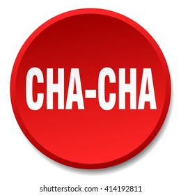 cha-cha red round flat isolated push button