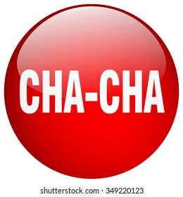 cha-cha red round gel isolated push button