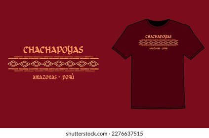 Chachapoyas ruins amazonas peru tshirt design