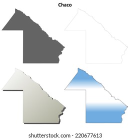 Chaco blank outline map set