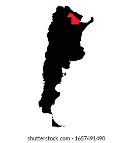 Chaco province highlighted on Argentina map Vector EPS 10