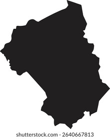 Chad black map silhouette vector style with white background