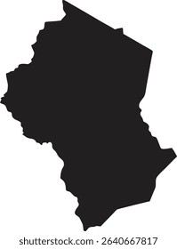 Chad black map silhouette vector style with white background