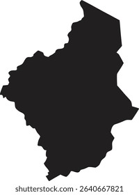 Chad black map silhouette vector style with white background