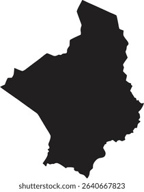 Chad black map silhouette vector style with white background