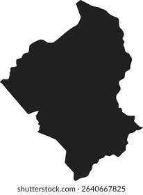 Chad black map silhouette vector style with white background