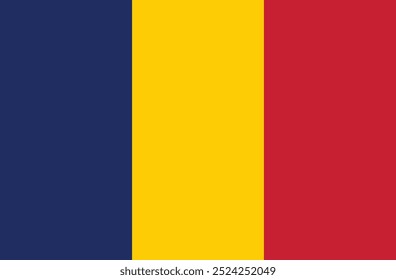A bandeira do Chade, ícone da bandeira