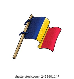 Tschad Country Flagge Vektorillustration