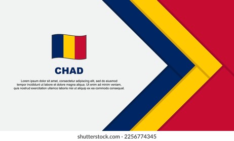 Chad Flag Abstract Background Design Template. Chad Independence Day Banner Cartoon Vector Illustration. Chad Cartoon