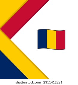 Chad Flag Abstract Background Design Template. Chad Independence Day Banner Social Media Post. Chad Illustration