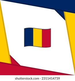 Chad Flag Abstract Background Design Template. Chad Independence Day Banner Social Media Post. Chad Independence Day