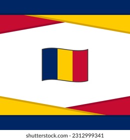 Chad Flag Abstract Background Design Template. Chad Independence Day Banner Social Media Post. Chad Vector