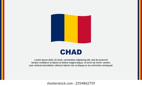 Chad Flag Abstract Background Design Template. Chad Independence Day Banner Social Media Vector Illustration. Chad Cartoon
