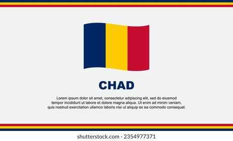 Chad Flag Abstract Background Design Template. Chad Independence Day Banner Social Media Vector Illustration. Chad Design