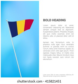 Chad flag Brochure - Vector Flyer Cover Page Design