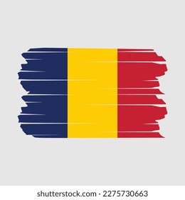 Chad Flag Brush Vector Illustration