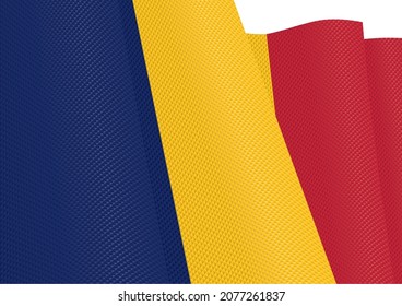 chad flag fluttering gradient texture