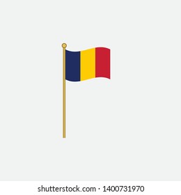 Chad flag graphic element Illustration template design