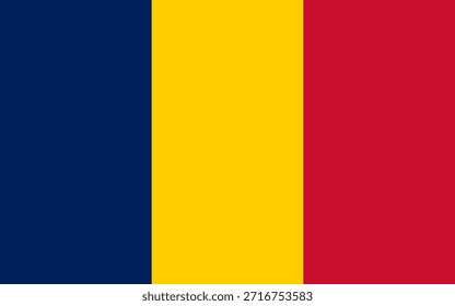 Icono de la bandera de Chad en alta calidad utilizado en el país de Chad