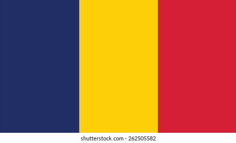 chad Flag for Independence Day and infographic Vector illustration.