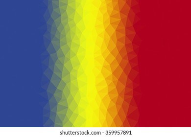 Chad flag low poly triangular abstract background.