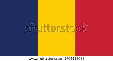 Chad flag national emblem graphic element Illustration template design