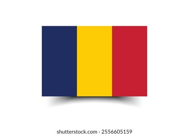 Chad flag official colors and proportion digital vector illustration