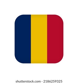 Chad flag, official colors. Vector illustration.