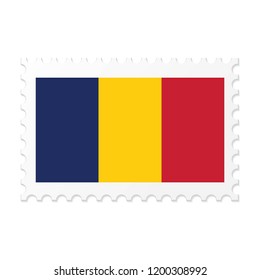 Chad flag on white background vector image
