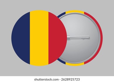 Sinal da bandeira do Chade, gráfico vetorial da bandeira do Chade, bandeira do país do Chade é um símbolo de liberdade, bandeira do Chade Nacional, ilustração vetorial
