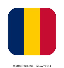 Chad flag simple illustration for independence day or election