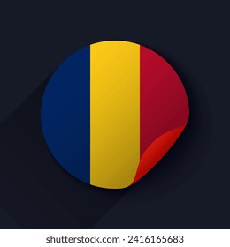 Ilustración de vectores de la bandera de Chad