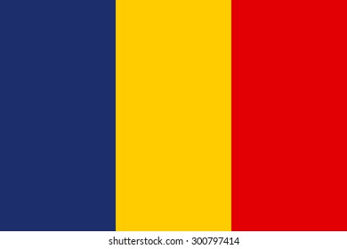 Chad flag vector