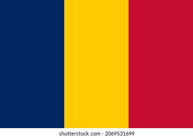 Chad Flag Vector for Designer.