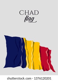 Chad Flag. Flag of Chad vector. Vector illustration. EPS 10.