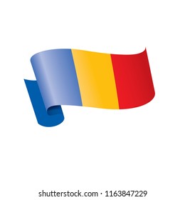 Chad flag, vector illustration on a white background.