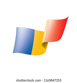 Chad flag, vector illustration on a white background.