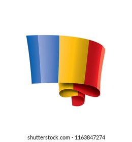 Chad flag, vector illustration on a white background.