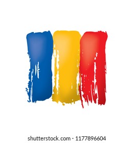 Chad flag, vector illustration on a white background.