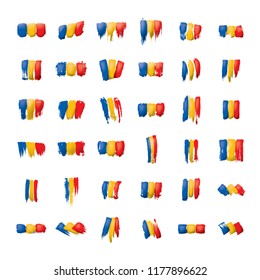 Chad flag, vector illustration on a white background.