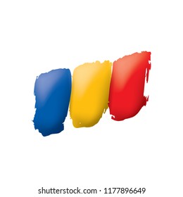 Chad flag, vector illustration on a white background.